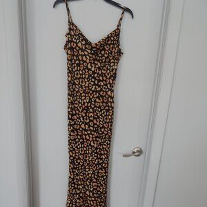 Silky, Flowing Animal Print Dress